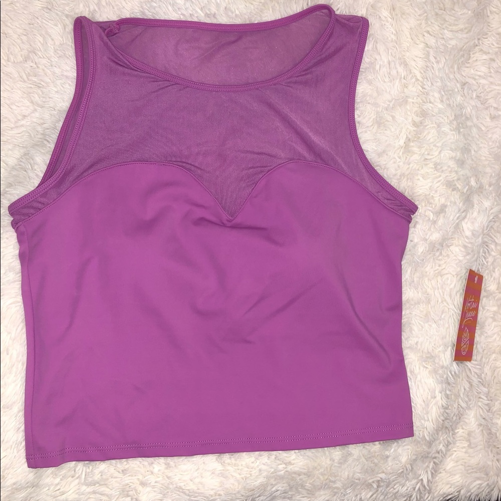 Kortni Jeane Netted Sweetheart Top